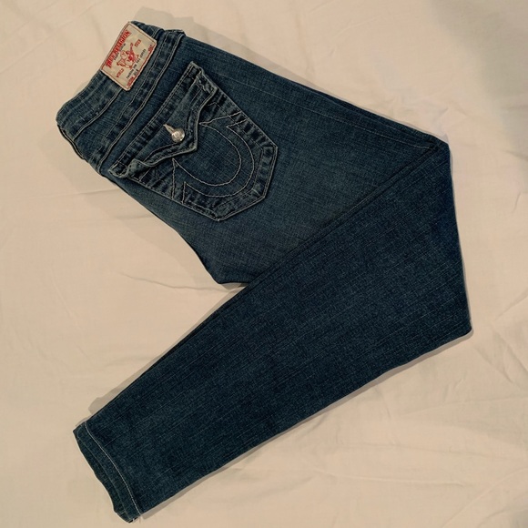 True Religion light wash denim jeans - Picture 3 of 4